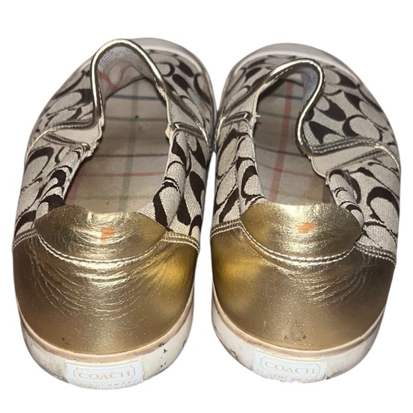 Coach Signature Monogram Beale Slip On Canvas Sneakers Shoes Women's Sz 9.5 - Picture 3 of 4